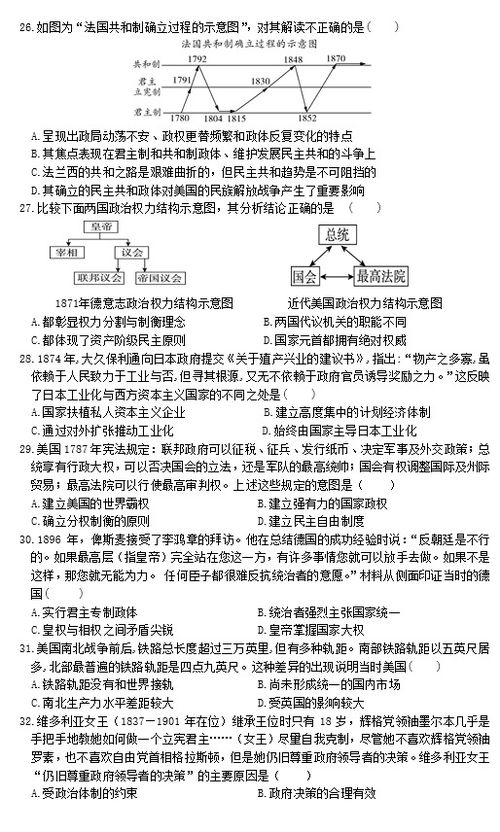2021屆河北省秦皇島市重點中學高一下學期歷史月考試題 圖片版 4